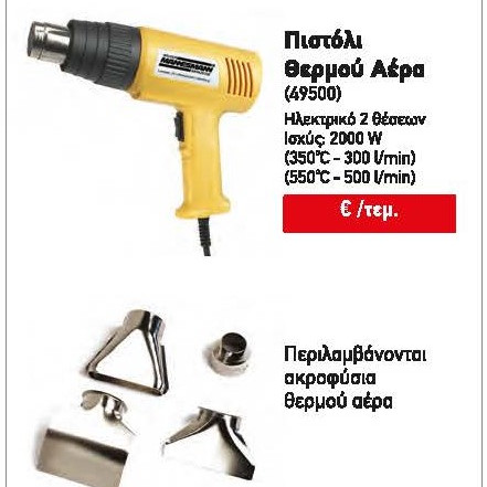 ΘΕΡΜΟΠΙΣΤΟΛΙ 2000W - M49500